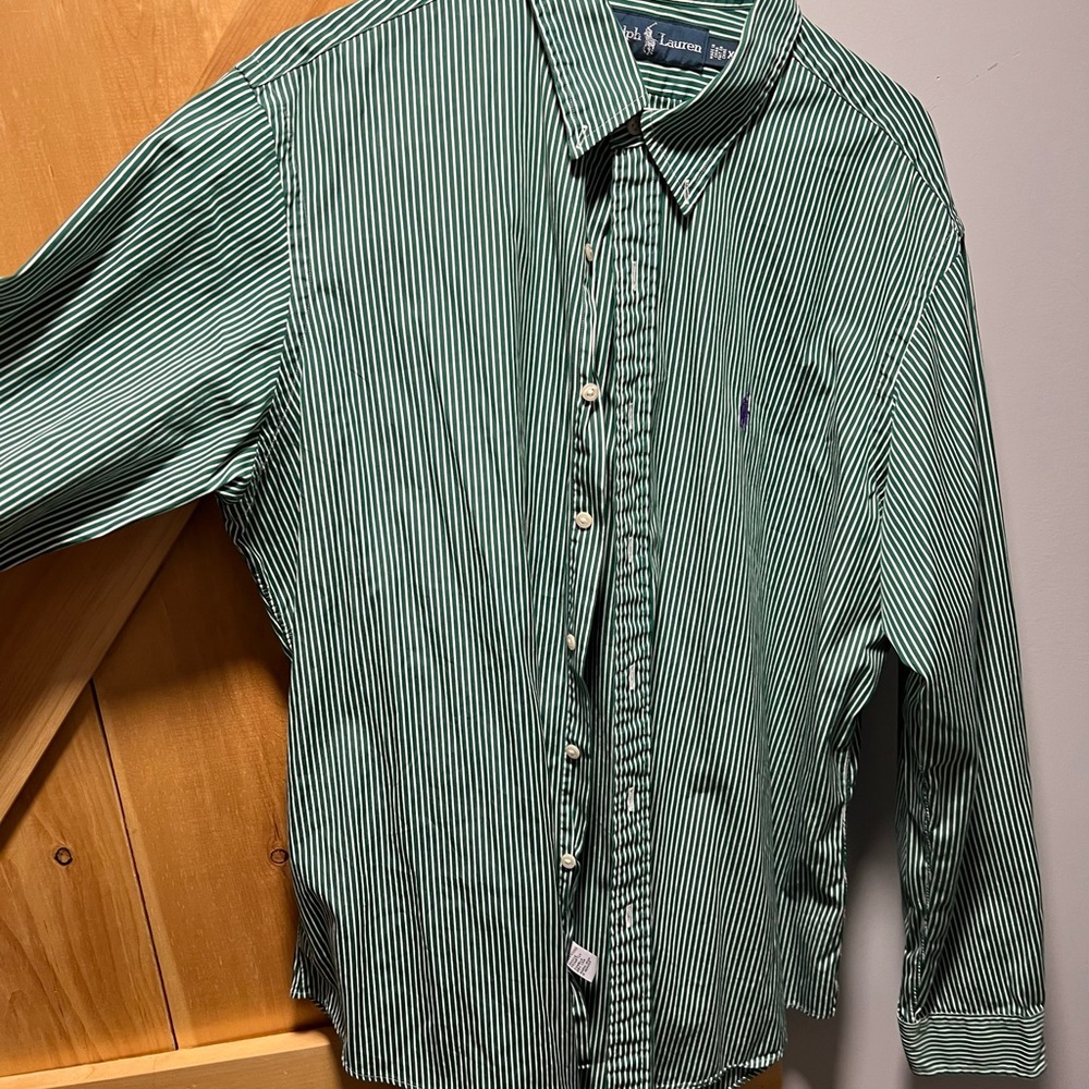 Green stripe Button Down Ralph Lauren